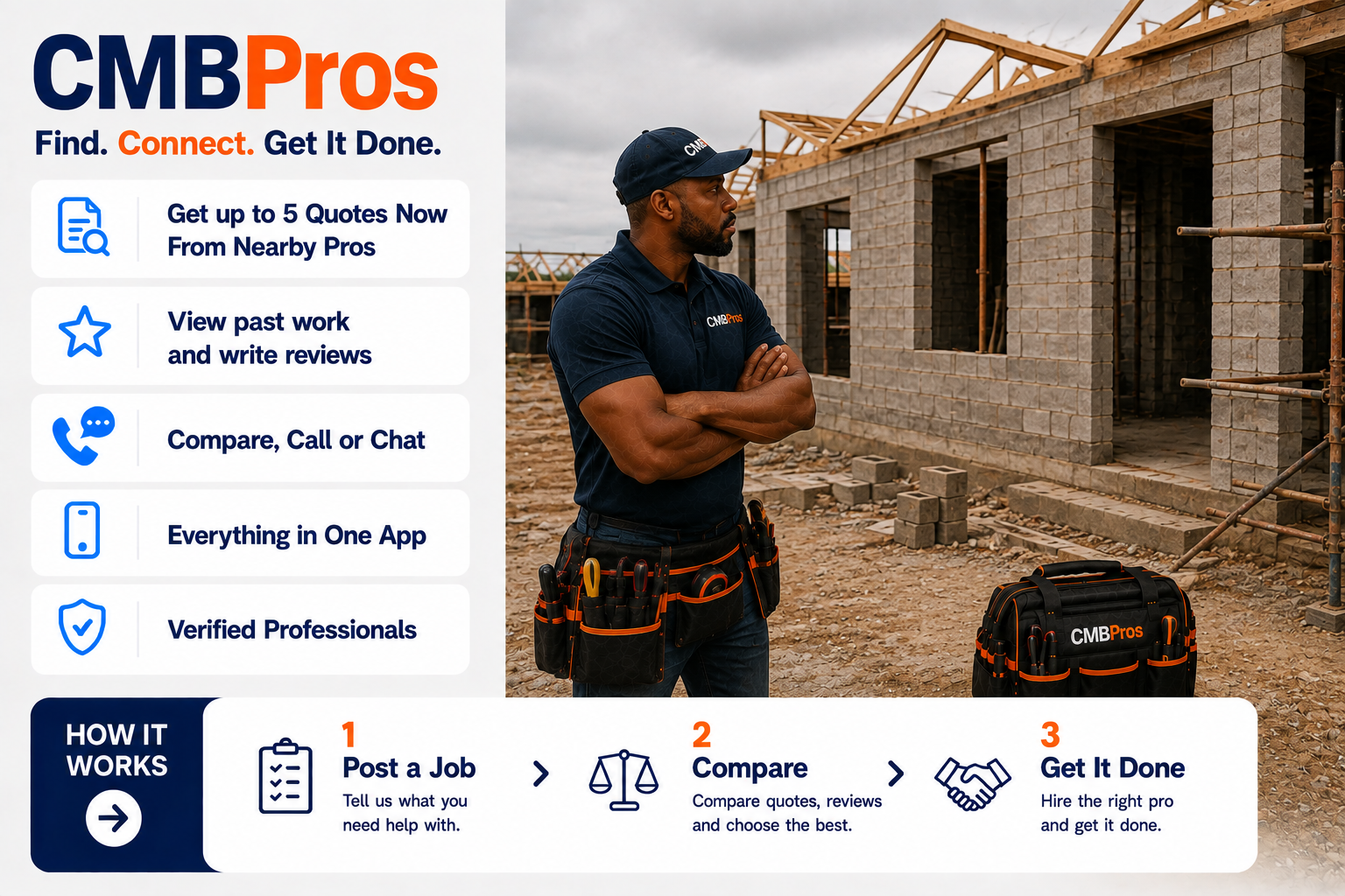 Builder working on a construction site in Lusaka