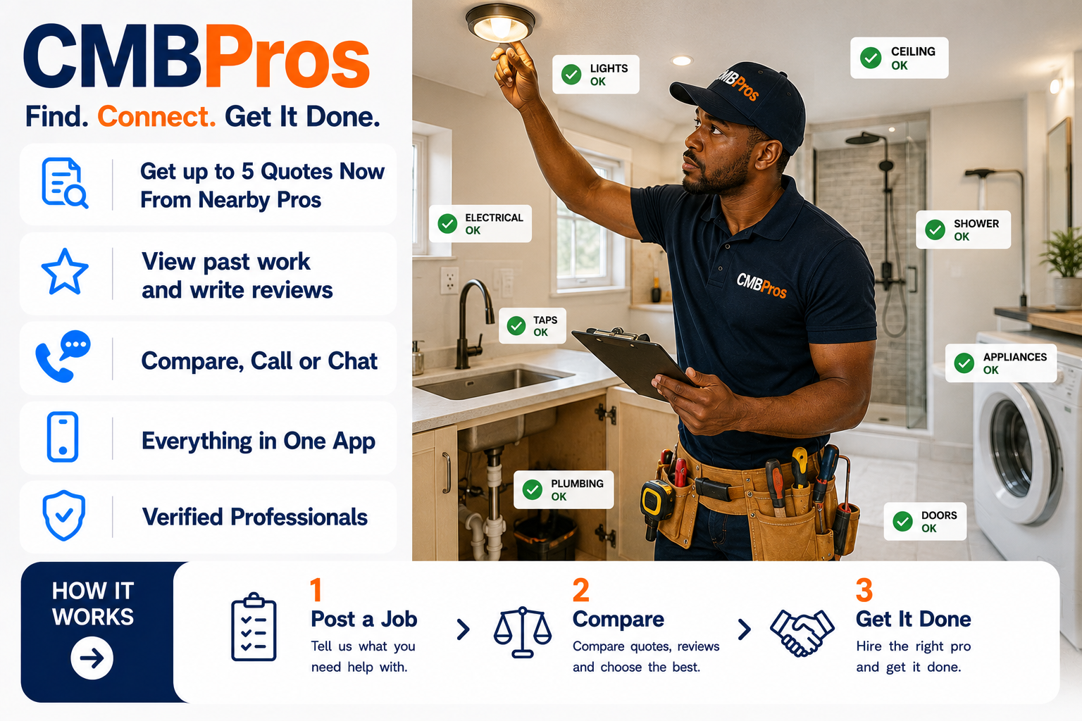 Handyman doing home repairs in Lusaka