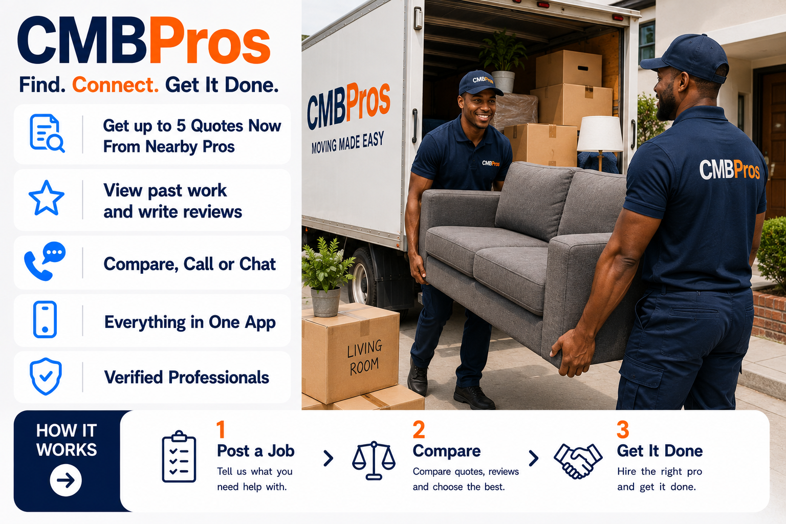 Professional movers loading a truck in Lusaka